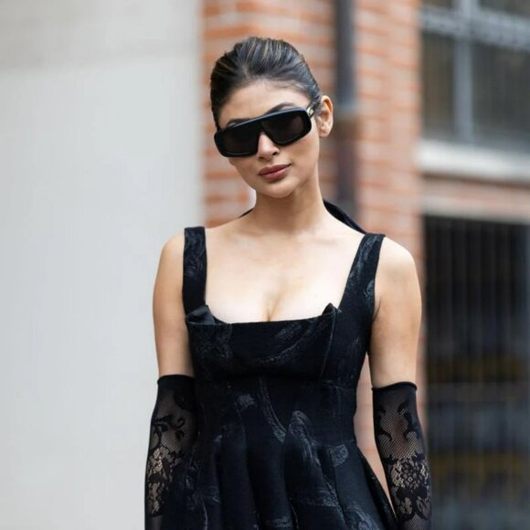 Bottega Veneta Shield Sunglasses – Black Frame / Grey Lens (BV1281S 001) - Picture 11 of 13